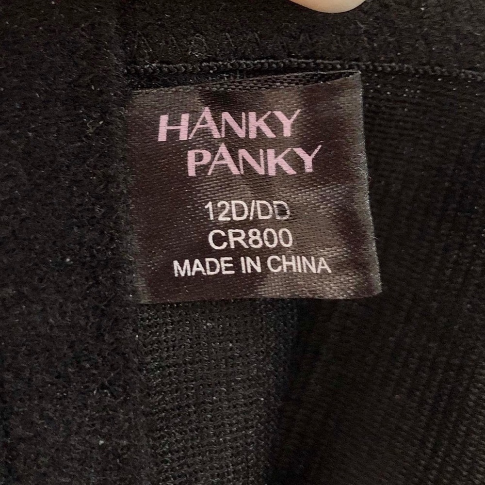 Hanky Panky red & black mesh lace corset, size 12D/DD - Picture 4 of 4